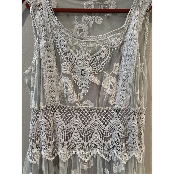 Sundance Dress 16 Lace Floral Embroidered Love Always Coquette Delicate Dainty - Picture 4 of 13